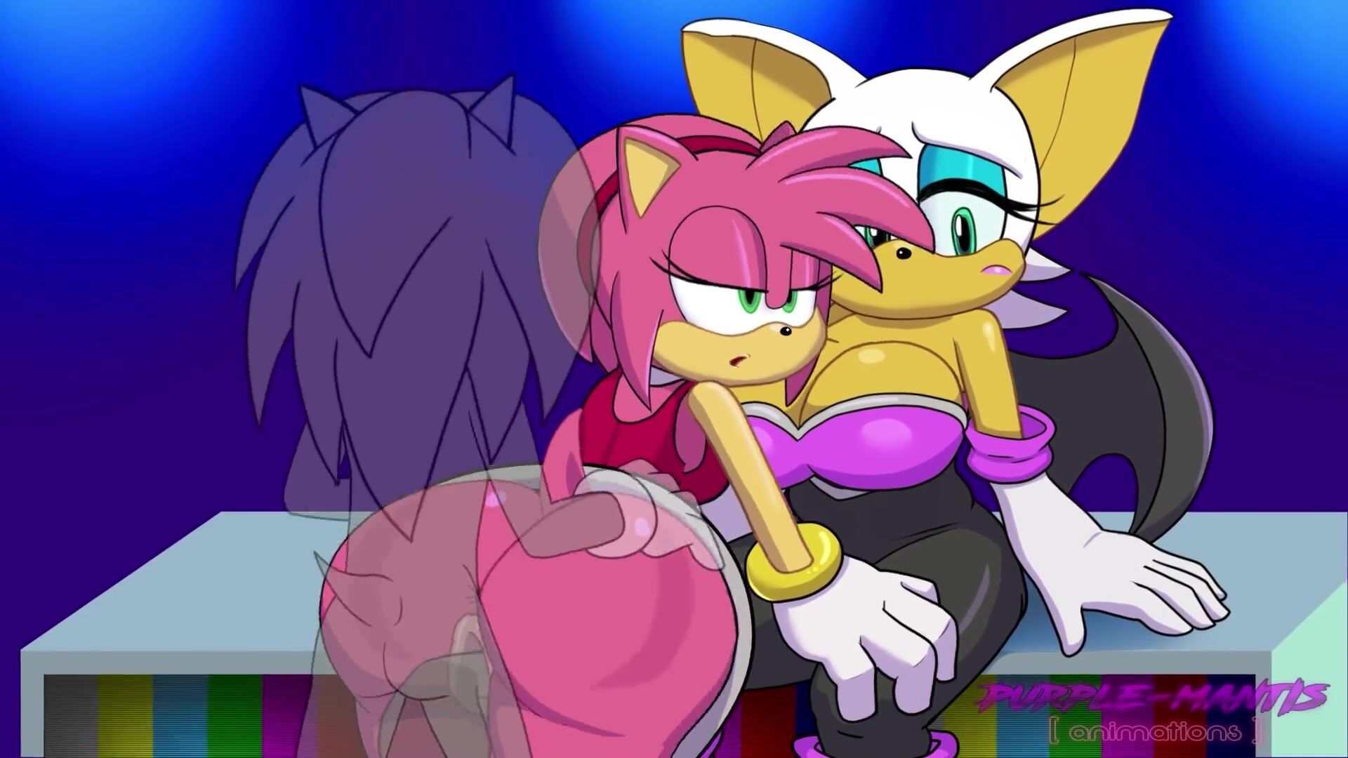 Rouge The Bat Watches Amy Rose Get Plowed - FAPCAT