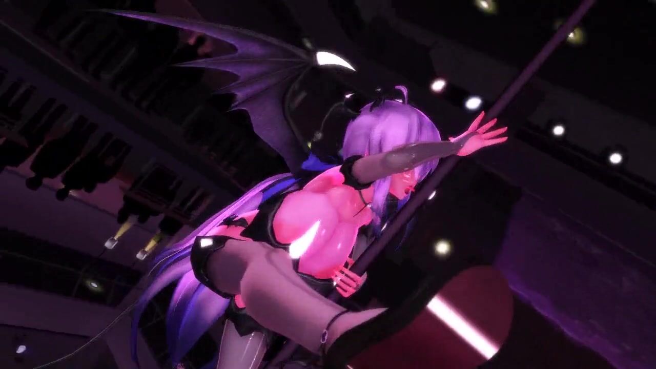 MMD】Pole Dance With Huge Breasts Succubus【R-18】