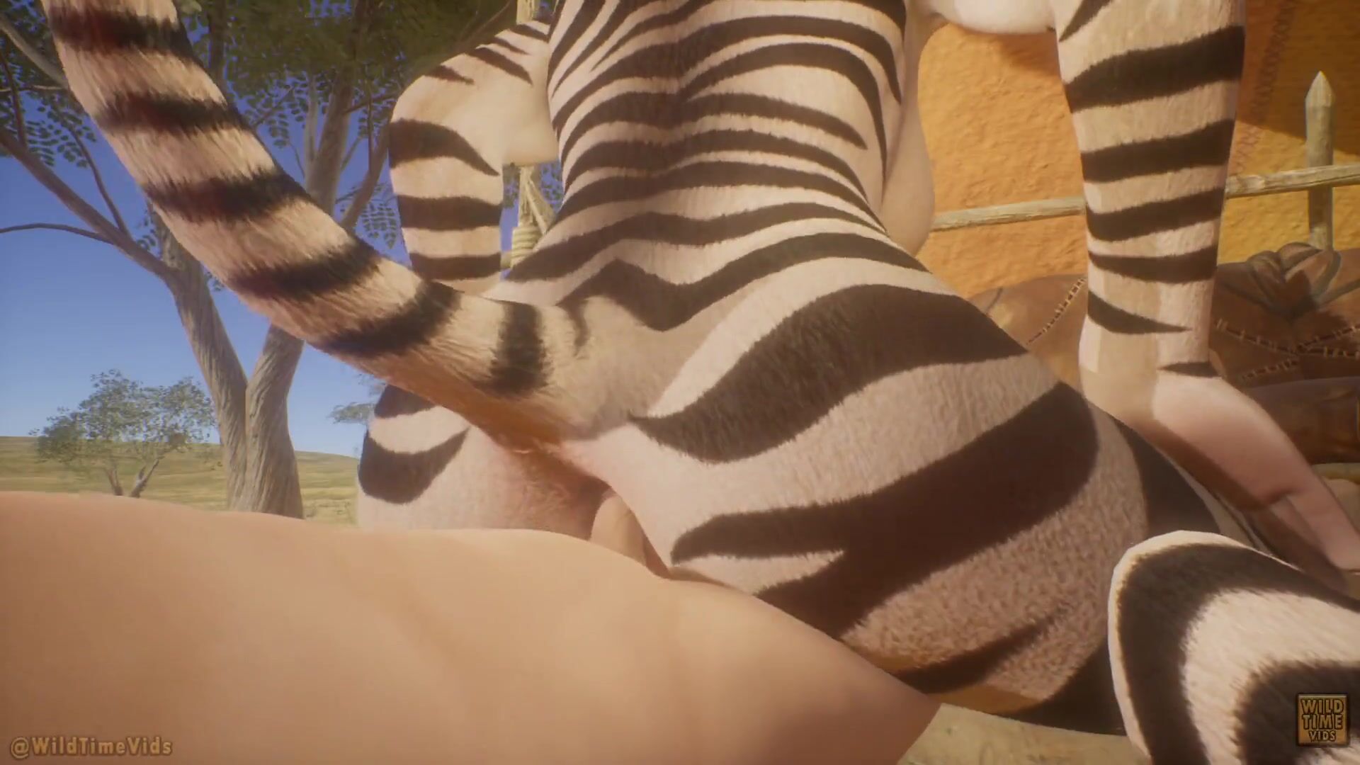 Safari Park With Horny Zebra Furry Girl - FAPCAT