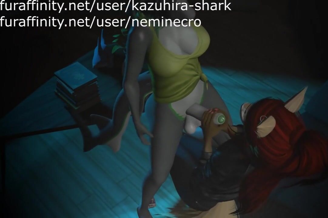 Futa Shark On Femboy Raccoon Yiff (Second Life) - FAPCAT